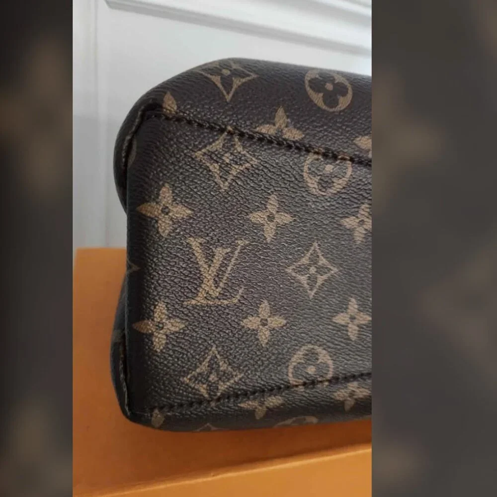 Louis Vuitton Rivoli NV PM Monogram Purse Bag With Tan Accents Authentic - Picture 4 of 16